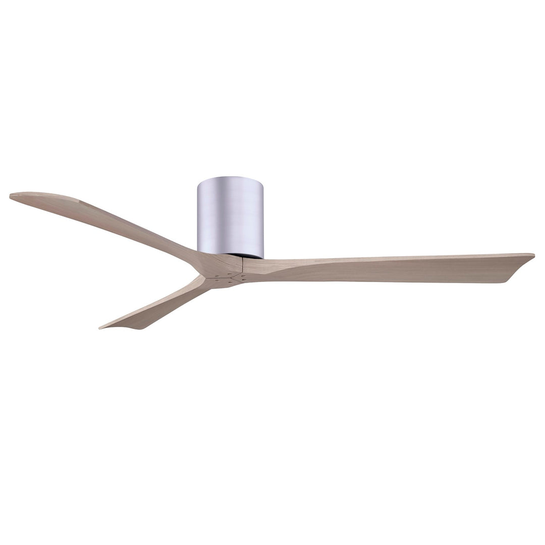 H Three-Blade Flush Mount Paddle Fan In Brushed Nickel Finish
