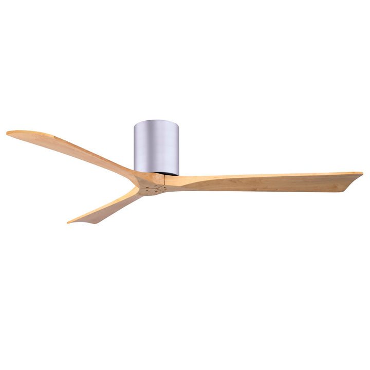 H Three-Blade Flush Mount Paddle Fan In Brushed Nickel Finish