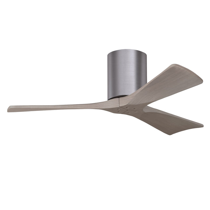 H Three-Blade Flush Mount Paddle Fan In Brushed Pewter Finish by Matthews Fan Company
