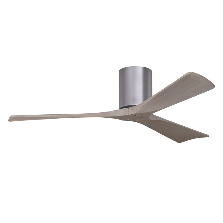 H Three-Blade Flush Mount Paddle Fan In Brushed Pewter Finish by Matthews Fan Company