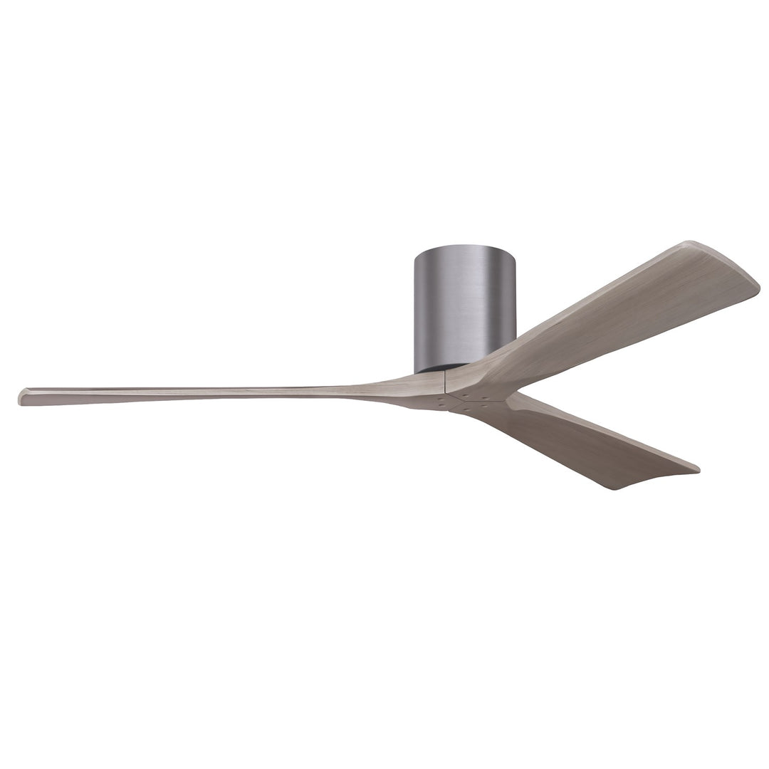 H Three-Blade Flush Mount Paddle Fan In Brushed Pewter Finish by Matthews Fan Company