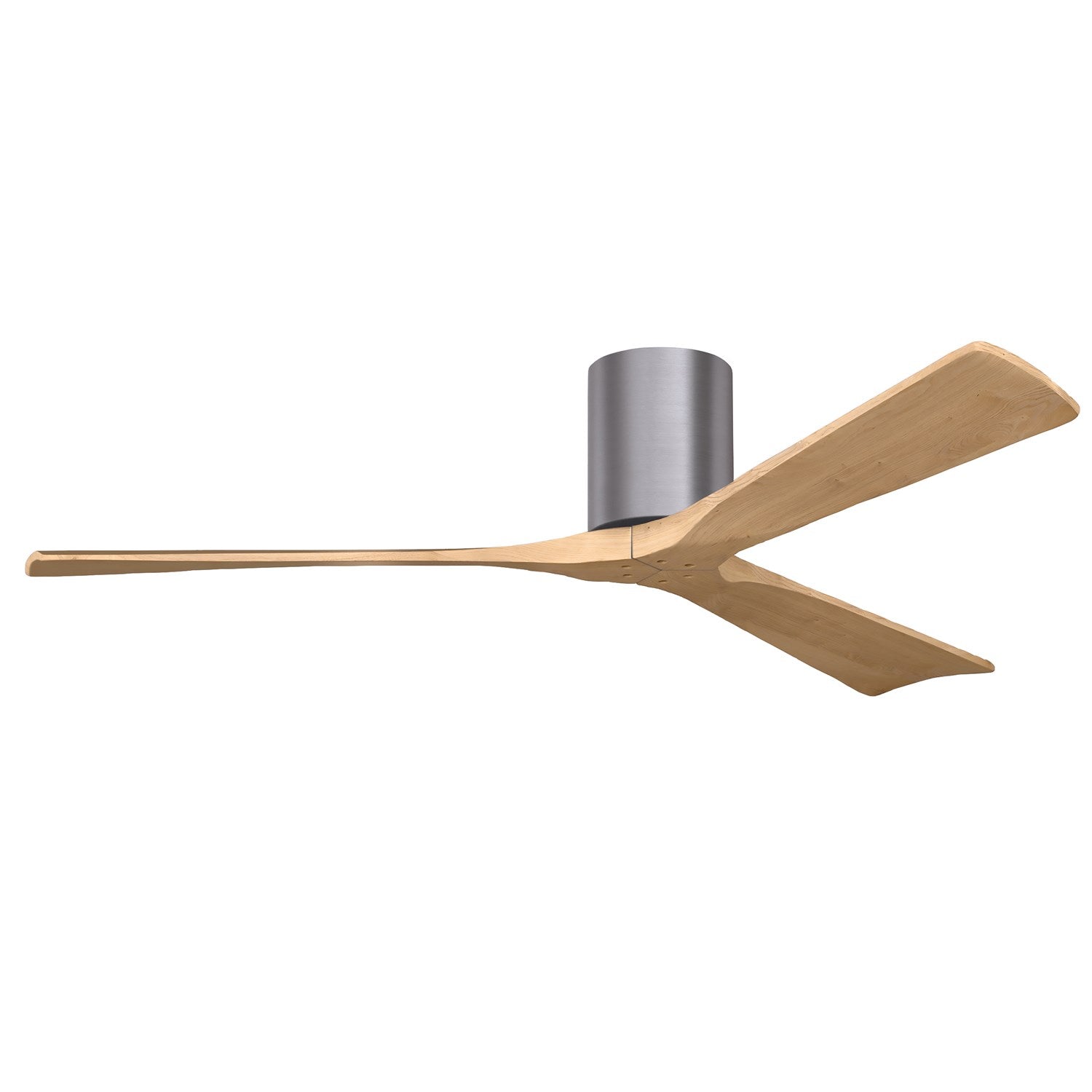 H Three-Blade Flush Mount Paddle Fan In Brushed Pewter Finish by Matthews Fan Company