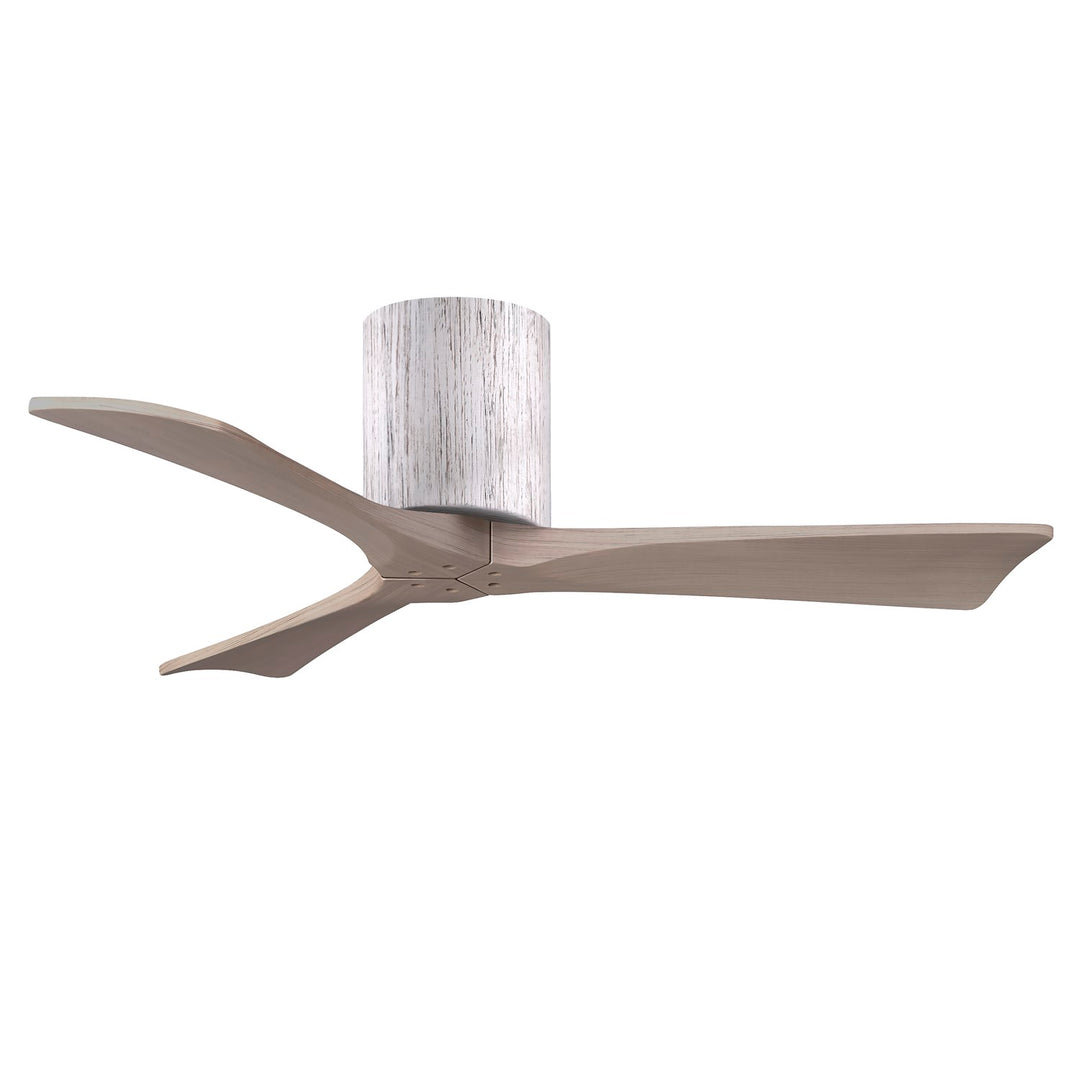H Three-Blade Flush Mount Paddle Fan In Barn Wood Finish