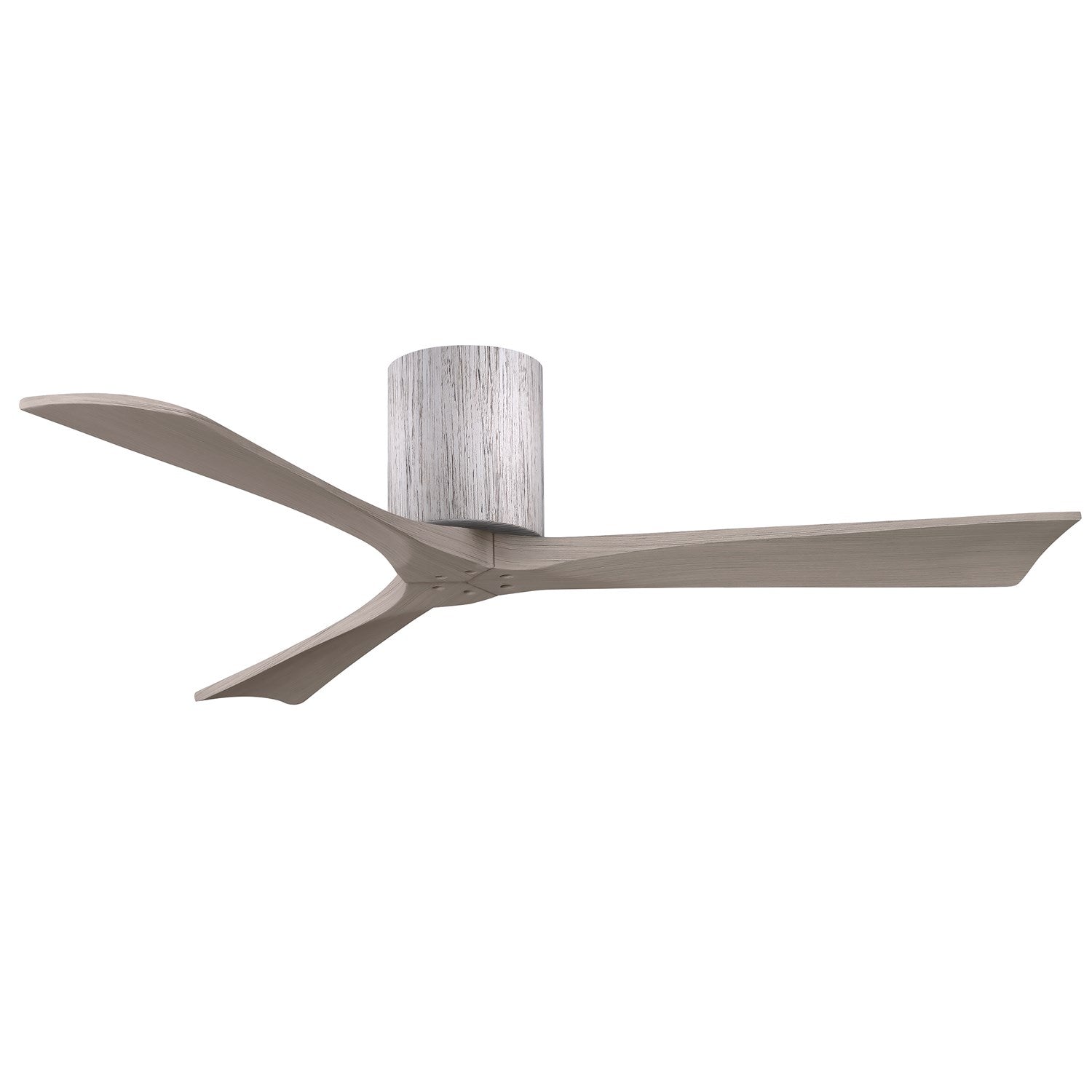 H Three-Blade Flush Mount Paddle Fan In Walnut Finish