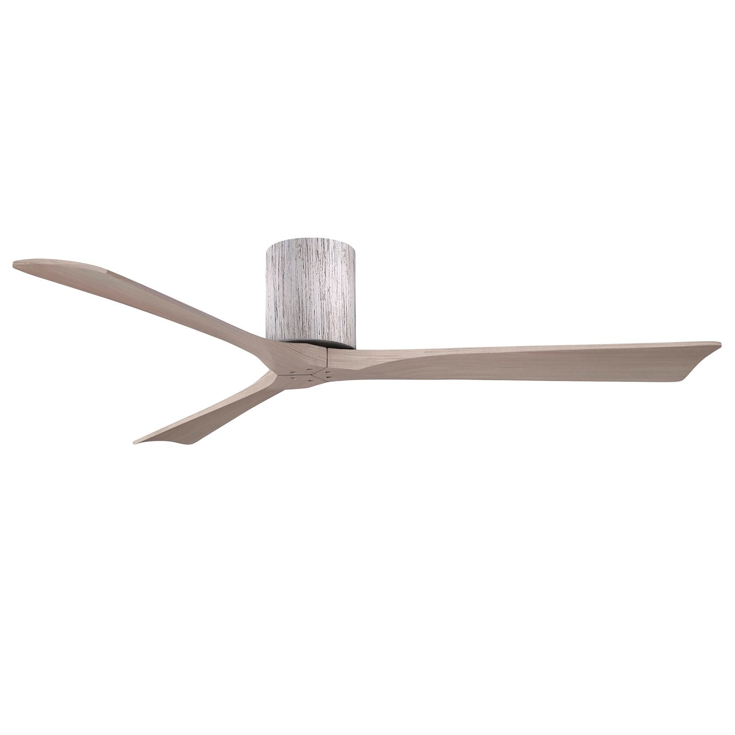 H Three-Blade Flush Mount Paddle Fan In Walnut Finish