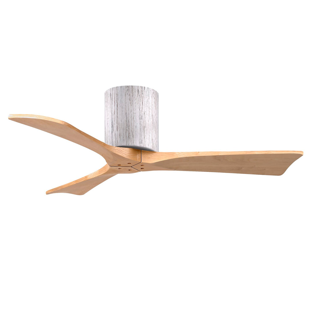 H Three-Blade Flush Mount Paddle Fan In Barn Wood Finish