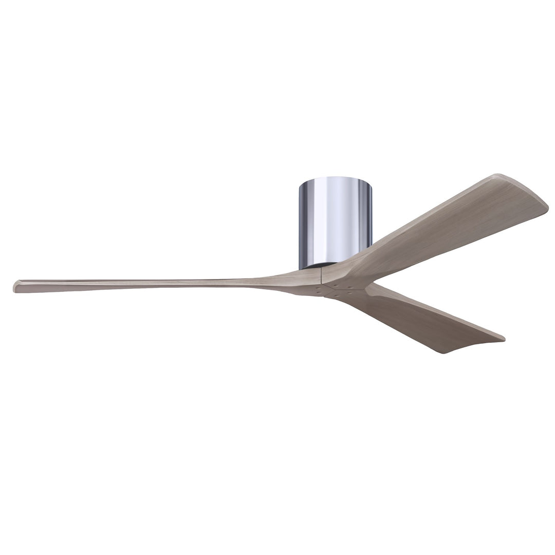 H Three-Blade Flush Mount Paddle Fan In Polished Chrome Finish by Matthews Fan Company