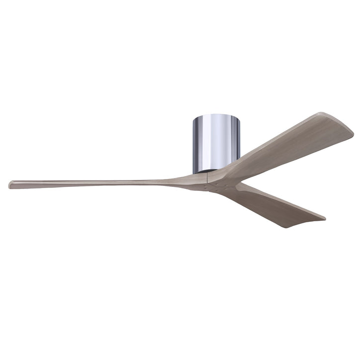 H Three-Blade Flush Mount Paddle Fan In Polished Chrome Finish by Matthews Fan Company