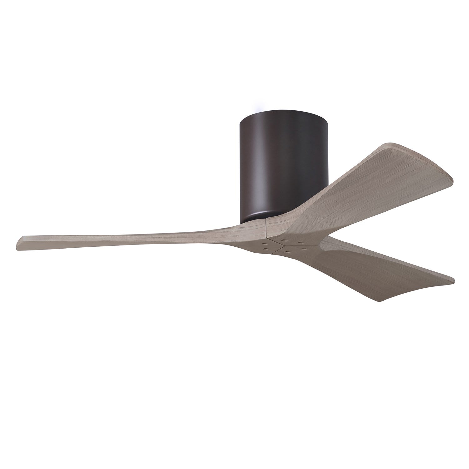 H Three-Blade Flush Mount Paddle Fan In Textured Bronze Finish by Matthews Fan Company