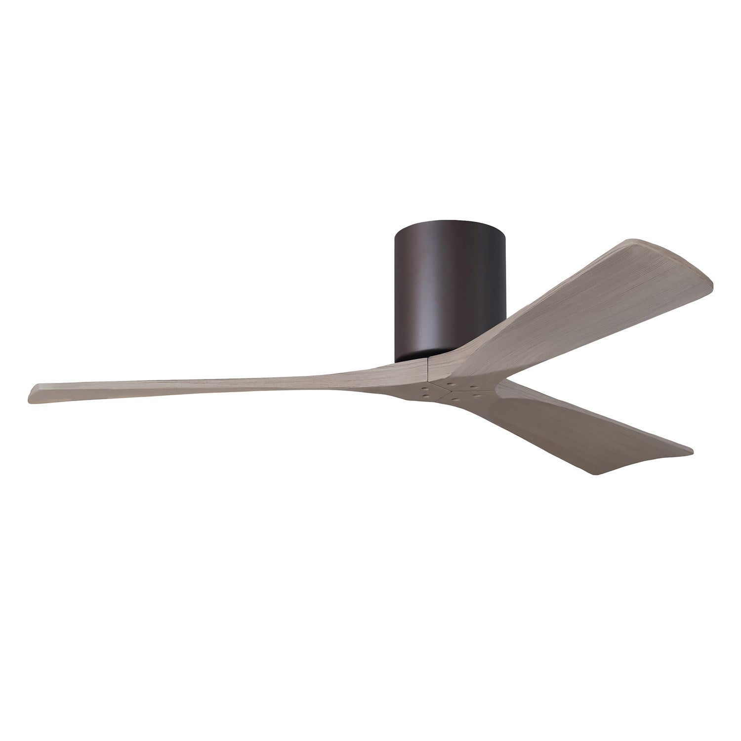 H Three-Blade Flush Mount Paddle Fan In Textured Bronze Finish by Matthews Fan Company