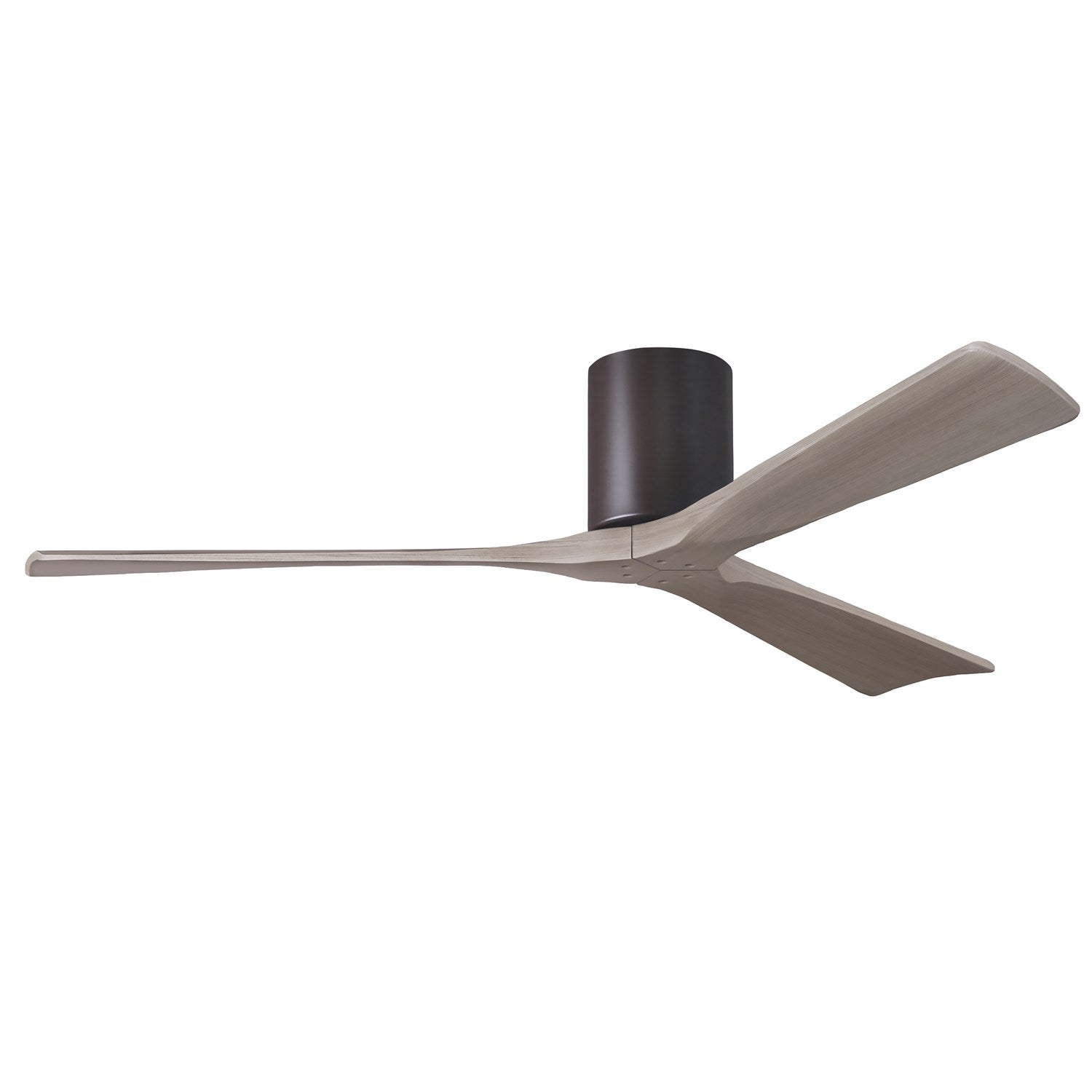 H Three-Blade Flush Mount Paddle Fan In Textured Bronze Finish by Matthews Fan Company