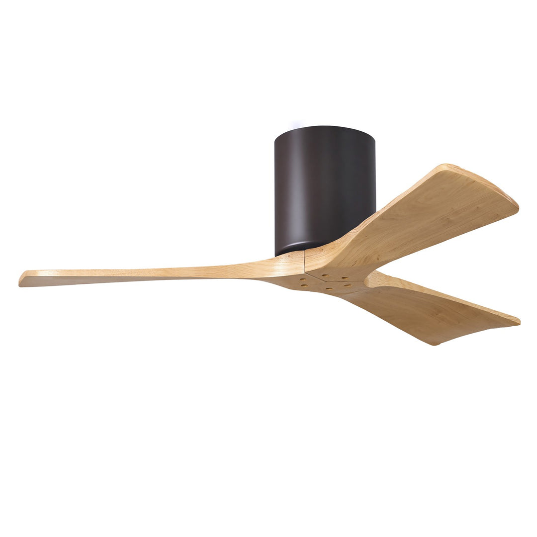 H Three-Blade Flush Mount Paddle Fan In Textured Bronze Finish by Matthews Fan Company