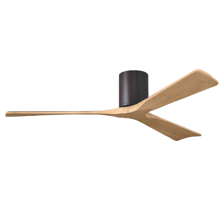 H Three-Blade Flush Mount Paddle Fan In Textured Bronze Finish by Matthews Fan Company