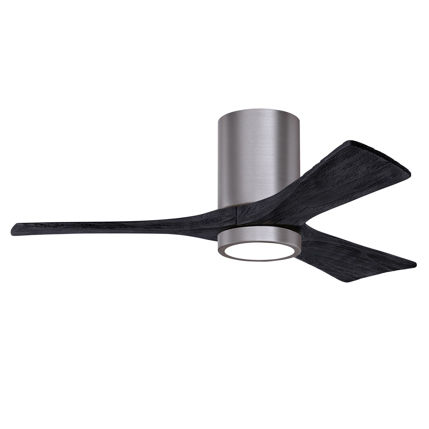 Hlk Three-Blade Flush Mount Paddle Fan In Brushed Pewter Finish by Matthews Fan Company