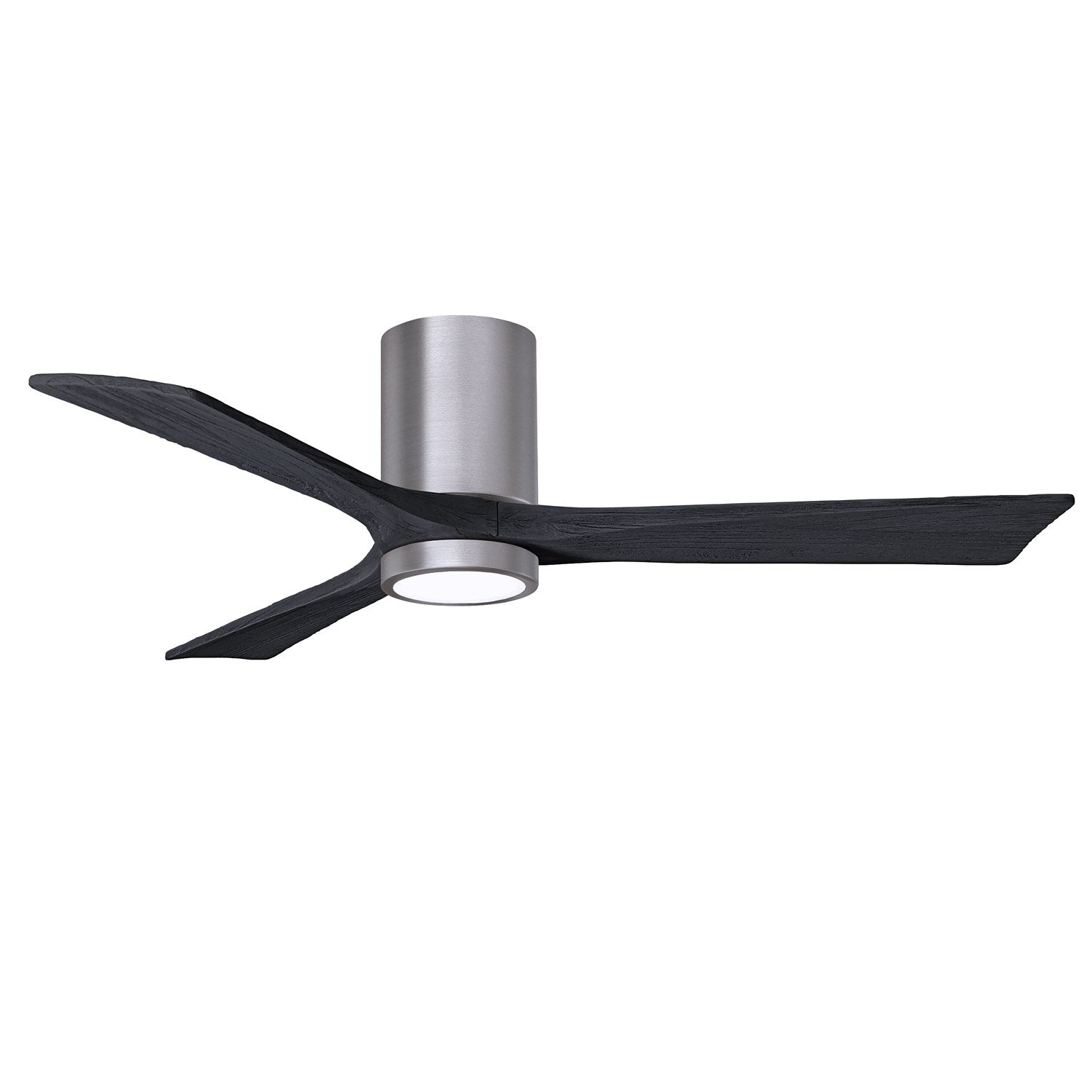 Hlk Three-Blade Flush Mount Paddle Fan In Brushed Pewter Finish