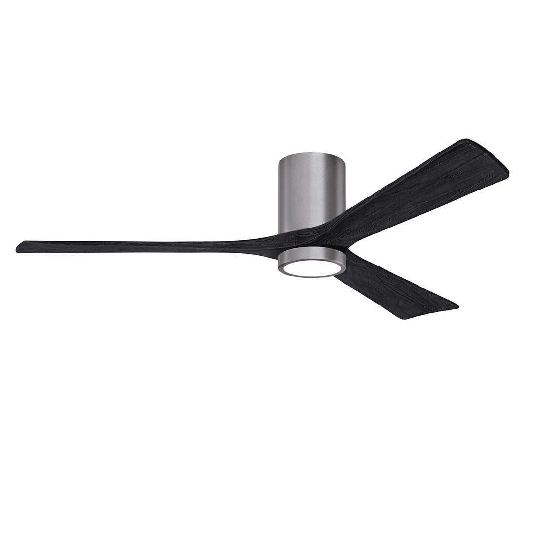 Hlk Three-Blade Flush Mount Paddle Fan In Brushed Pewter Finish by Matthews Fan Company