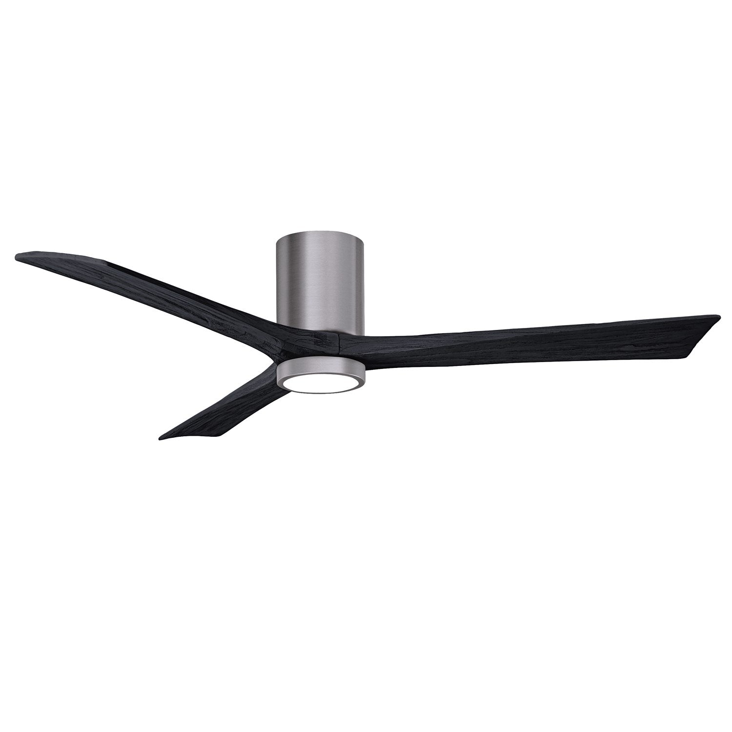 Hlk Three-Blade Flush Mount Paddle Fan In Brushed Pewter Finish