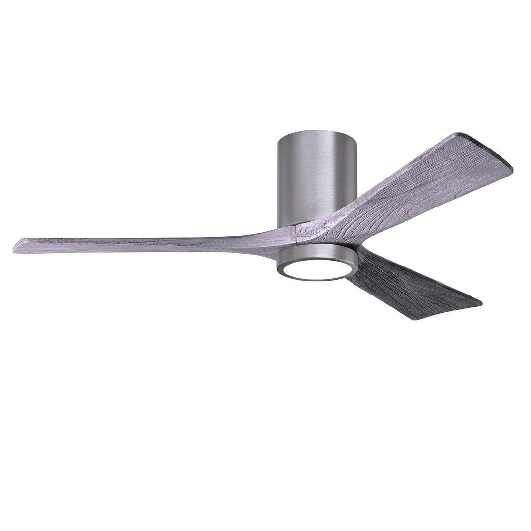 Hlk Three-Blade Flush Mount Paddle Fan In Brushed Pewter Finish by Matthews Fan Company