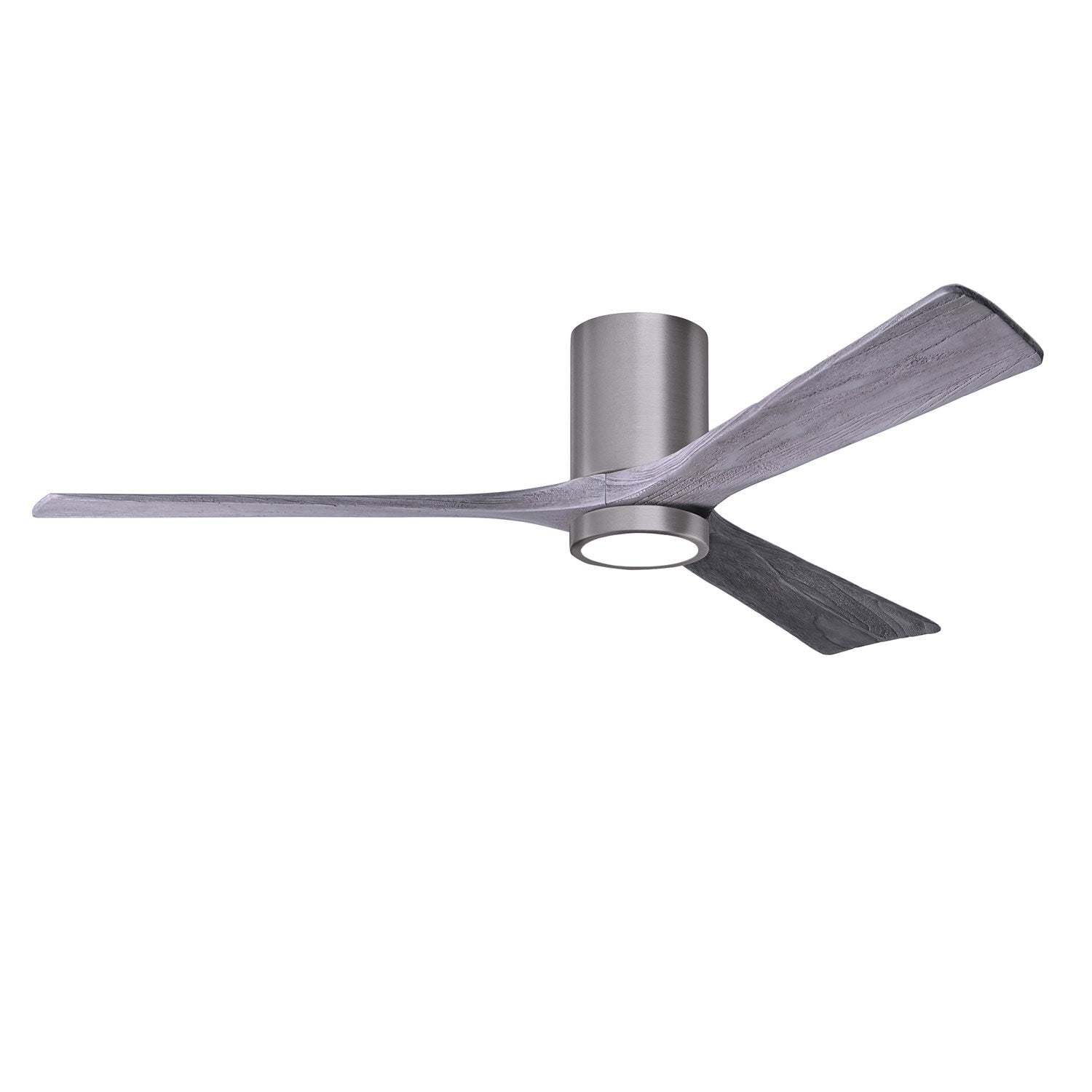 Hlk Three-Blade Flush Mount Paddle Fan In Brushed Pewter Finish by Matthews Fan Company