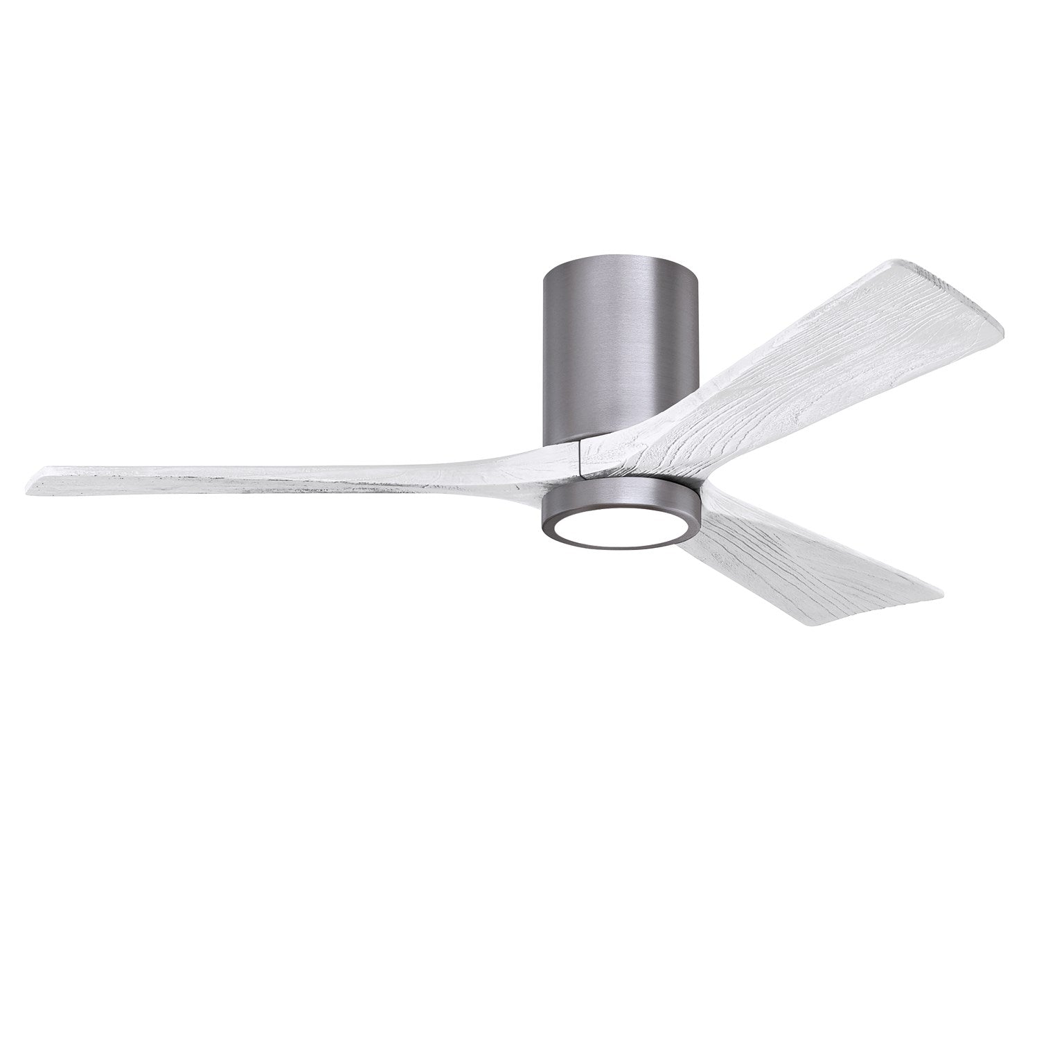 Hlk Three-Blade Flush Mount Paddle Fan In Brushed Pewter Finish by Matthews Fan Company