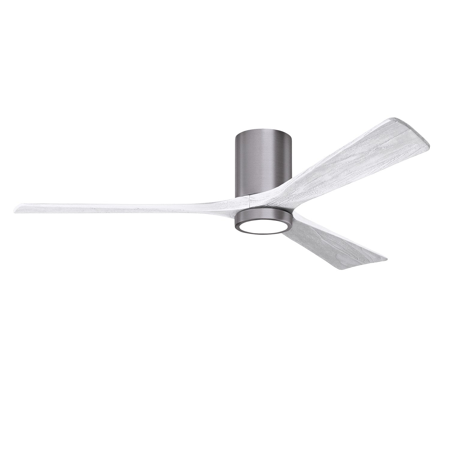 Hlk Three-Blade Flush Mount Paddle Fan In Brushed Pewter Finish by Matthews Fan Company