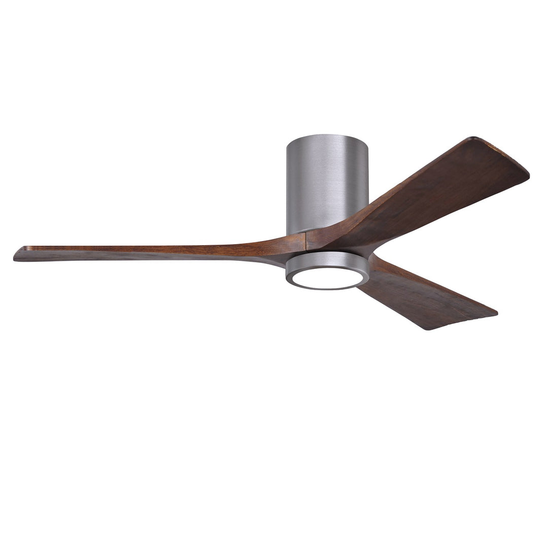 Hlk Three-Blade Flush Mount Paddle Fan In Brushed Pewter Finish by Matthews Fan Company