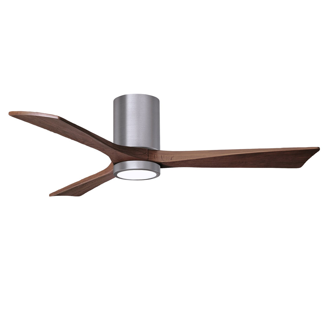 Hlk Three-Blade Flush Mount Paddle Fan In Brushed Pewter Finish