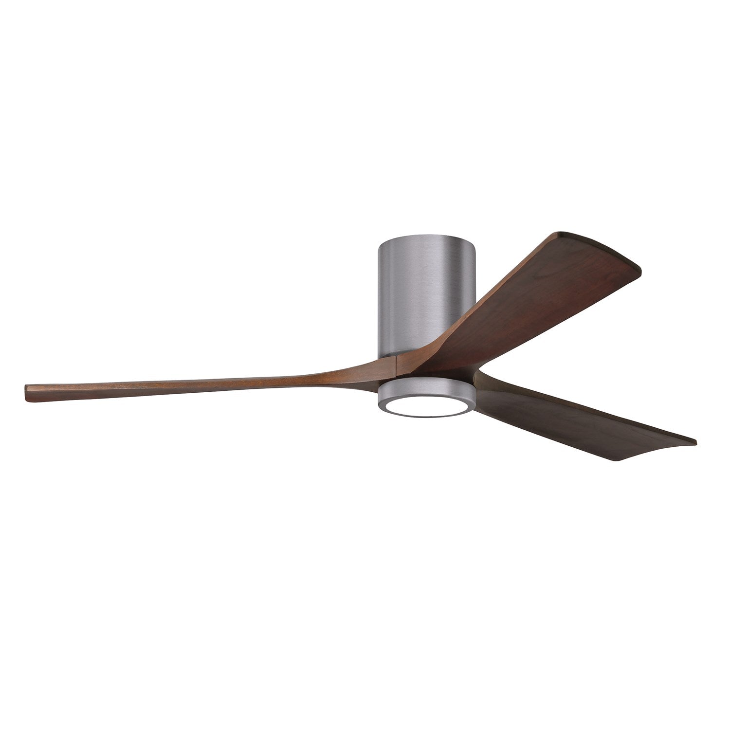 Hlk Three-Blade Flush Mount Paddle Fan In Brushed Pewter Finish by Matthews Fan Company