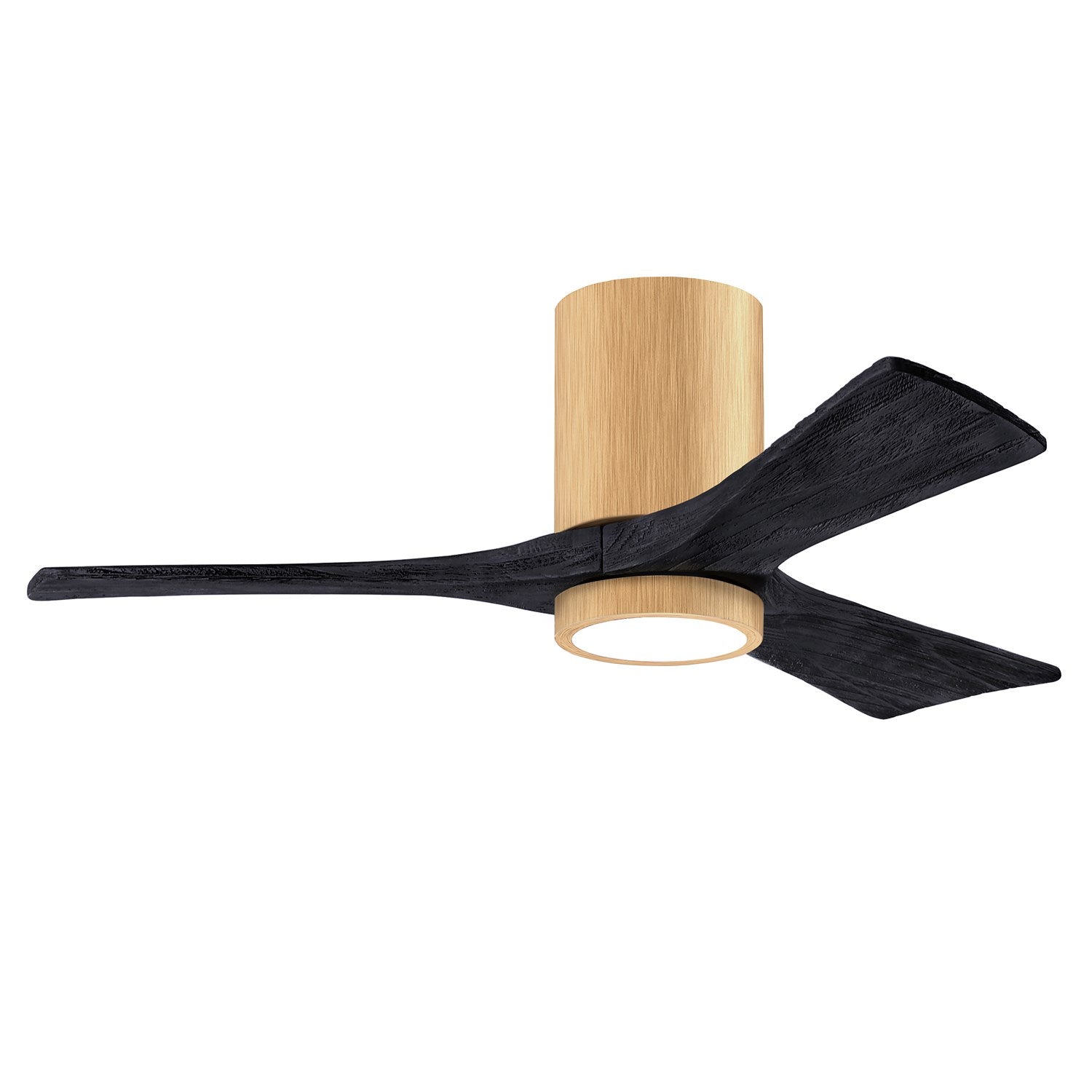 Hlk Three-Blade Flush Mount Paddle Fan In Brushed Pewter Finish by Matthews Fan Company