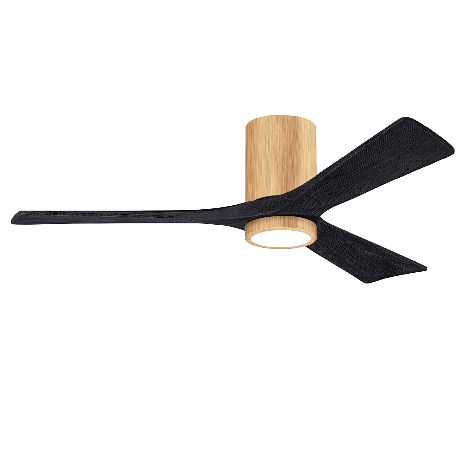 Hlk Three-Blade Flush Mount Paddle Fan In Brushed Pewter Finish by Matthews Fan Company