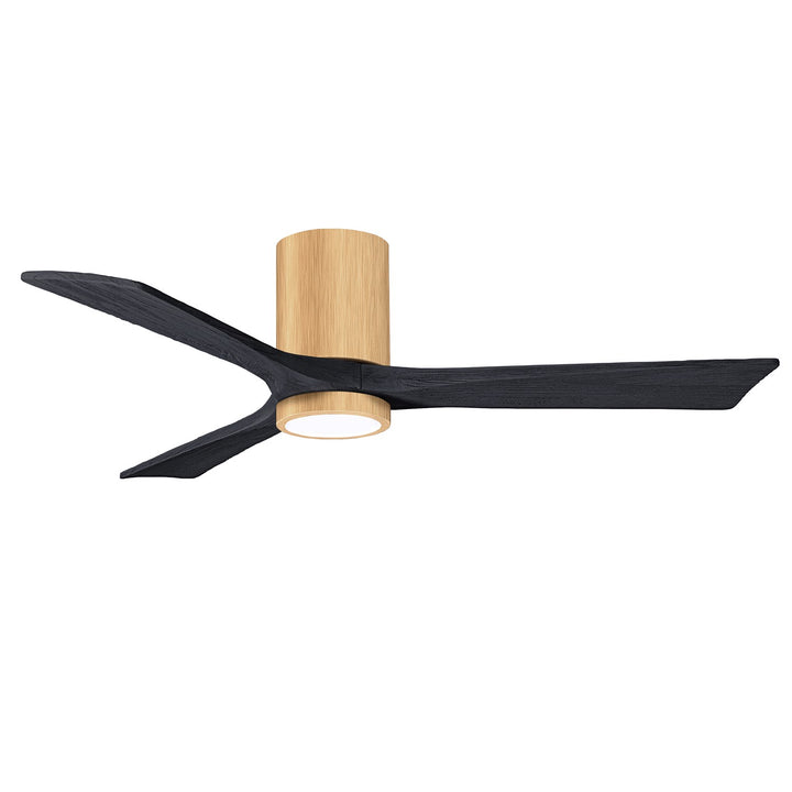 Hlk Three-Blade Flush Mount Paddle Fan In Brushed Pewter Finish