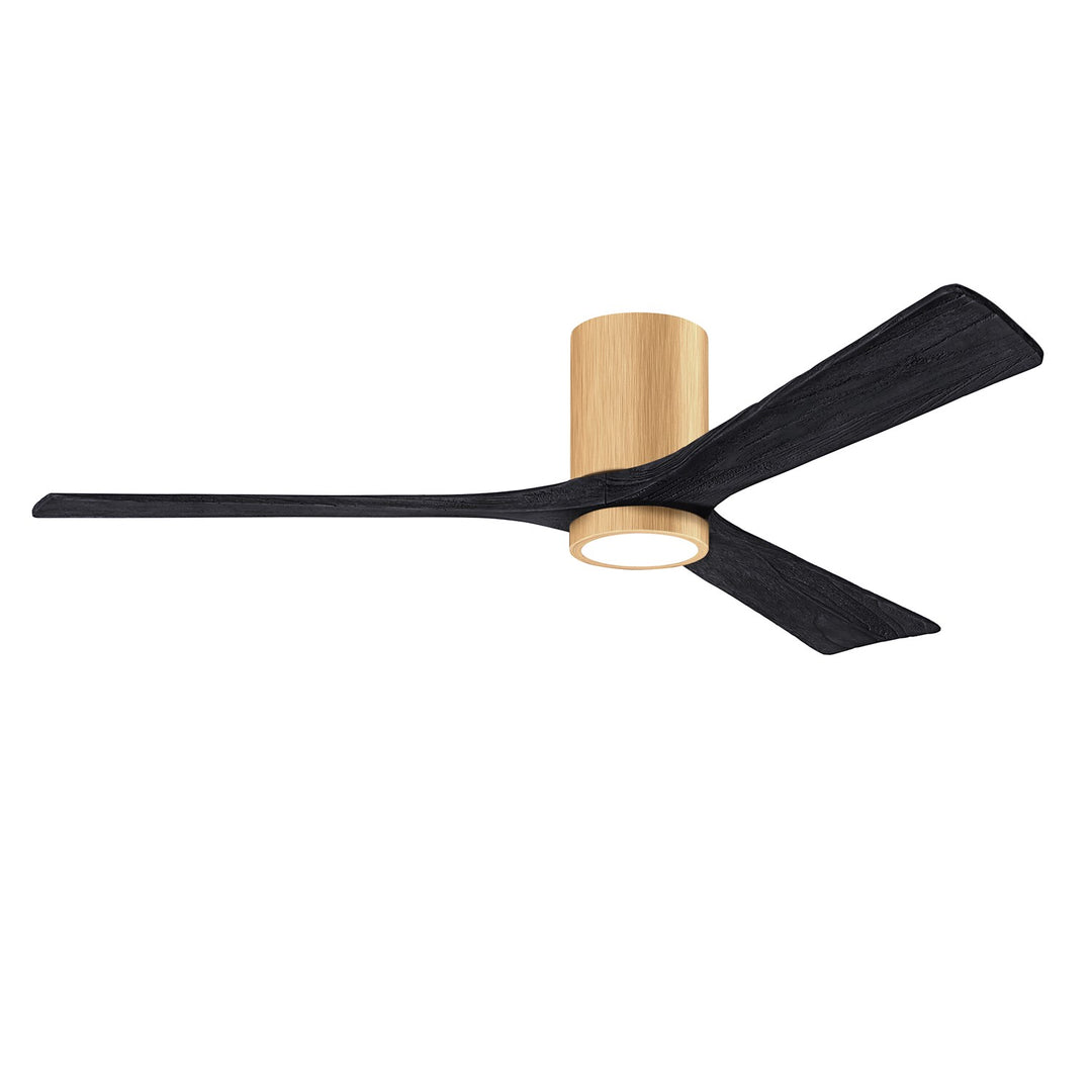 Hlk Three-Blade Flush Mount Paddle Fan In Brushed Pewter Finish by Matthews Fan Company