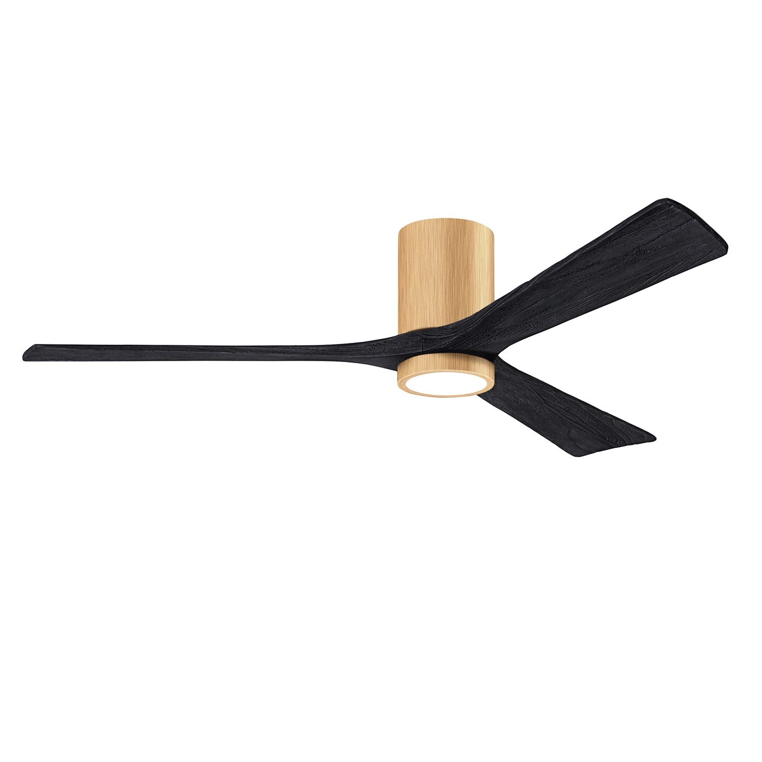 Hlk Three-Blade Flush Mount Paddle Fan In Brushed Pewter Finish by Matthews Fan Company