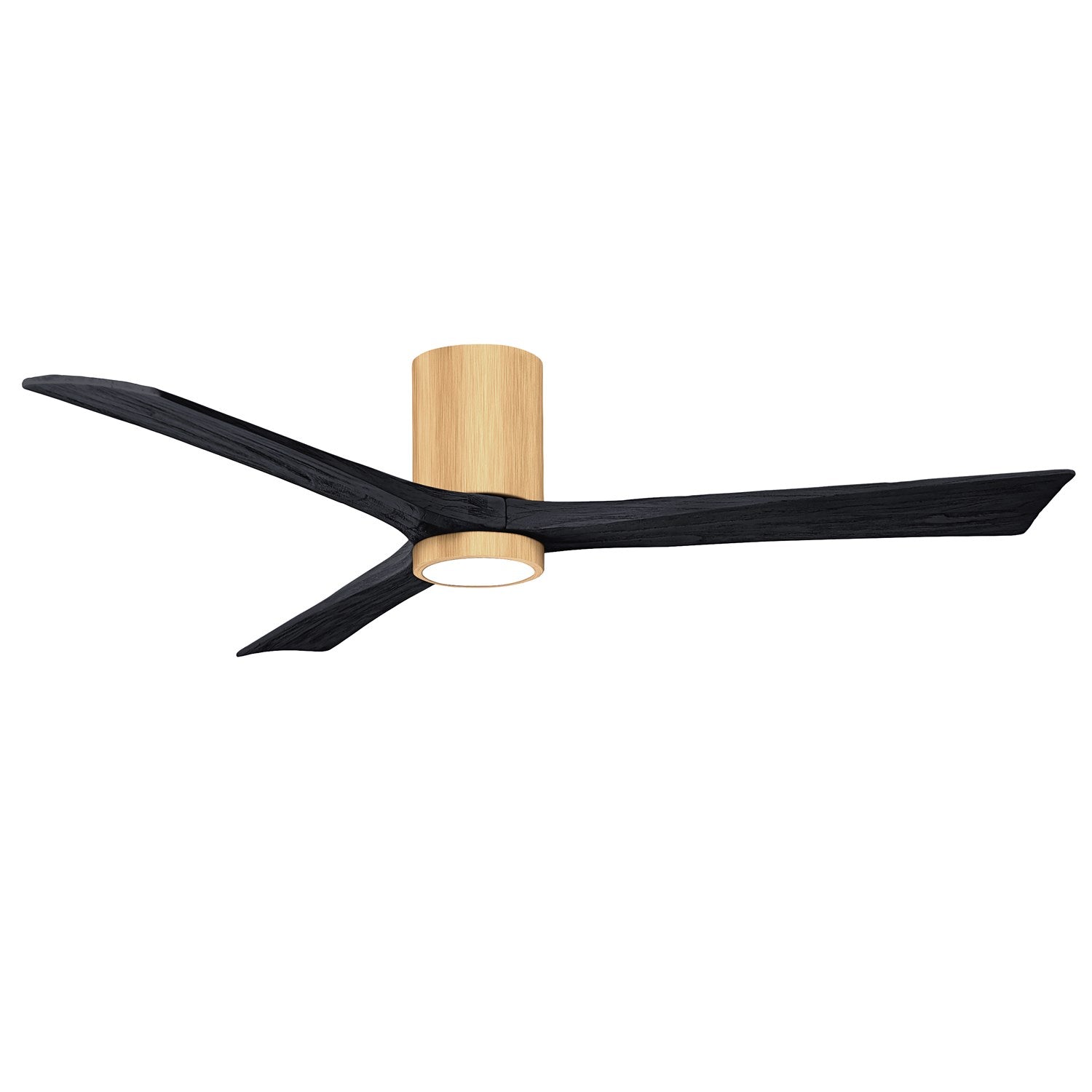 Hlk Three-Blade Flush Mount Paddle Fan In Brushed Pewter Finish