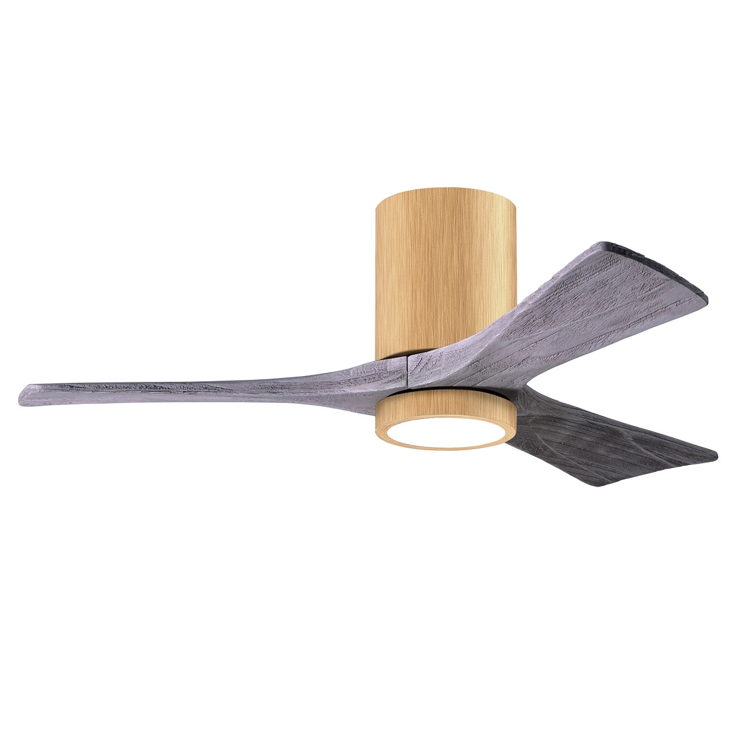 Hlk Three-Blade Flush Mount Paddle Fan In Brushed Pewter Finish by Matthews Fan Company