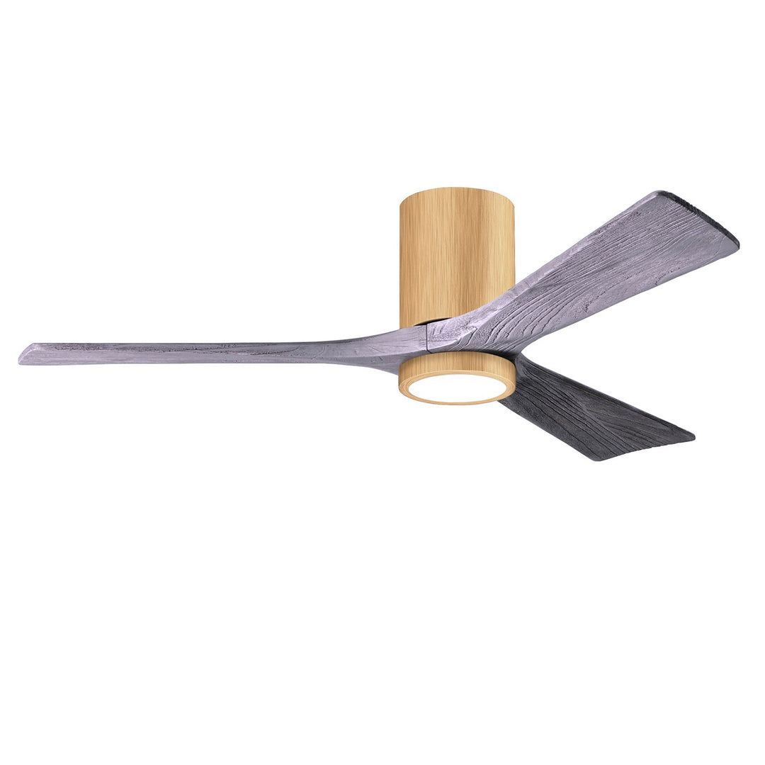 Hlk Three-Blade Flush Mount Paddle Fan In Brushed Pewter Finish by Matthews Fan Company
