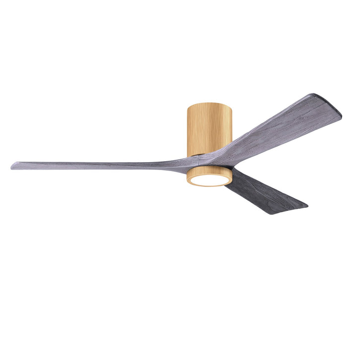 Hlk Three-Blade Flush Mount Paddle Fan In Brushed Pewter Finish by Matthews Fan Company