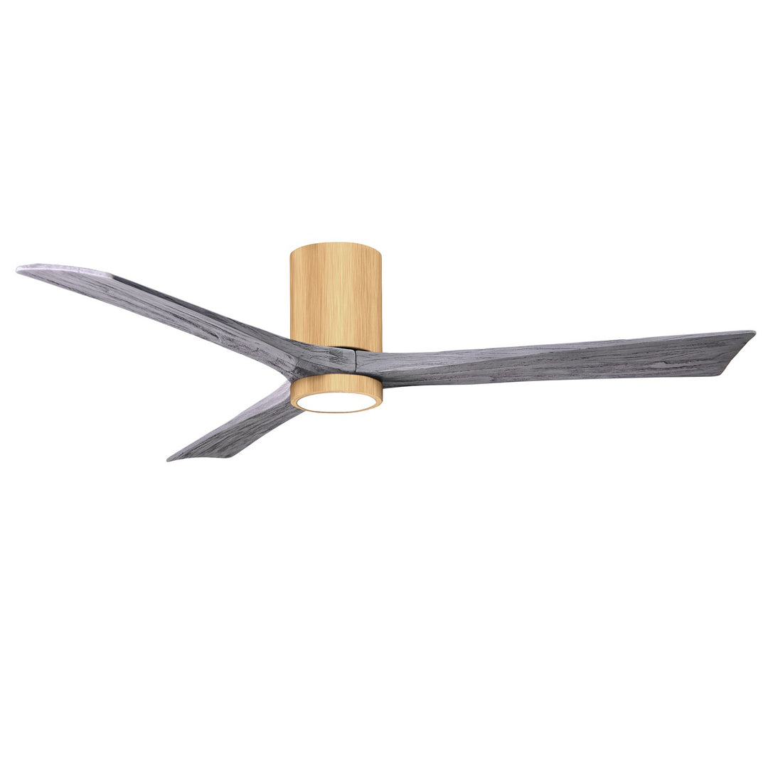 Hlk Three-Blade Flush Mount Paddle Fan In Brushed Pewter Finish