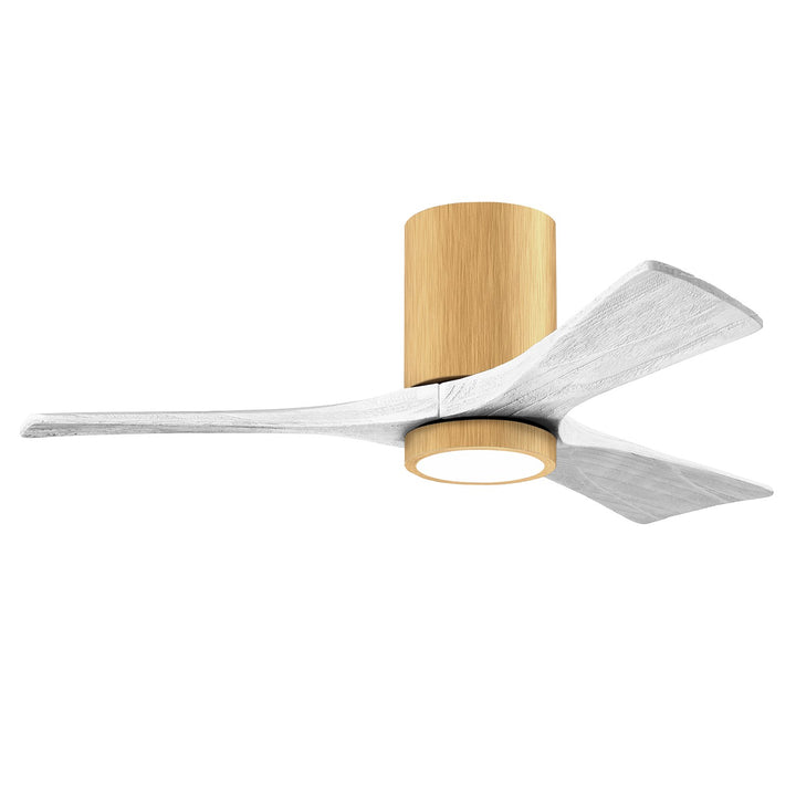 Hlk Three-Blade Flush Mount Paddle Fan In Brushed Pewter Finish by Matthews Fan Company