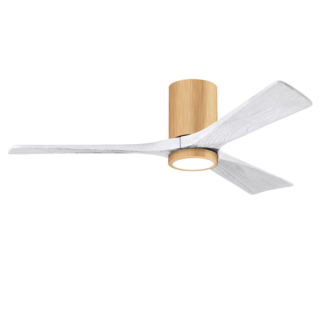 Hlk Three-Blade Flush Mount Paddle Fan In Brushed Pewter Finish by Matthews Fan Company