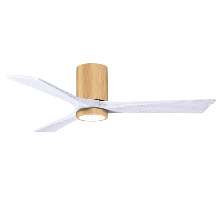 Hlk Three-Blade Flush Mount Paddle Fan In Brushed Pewter Finish