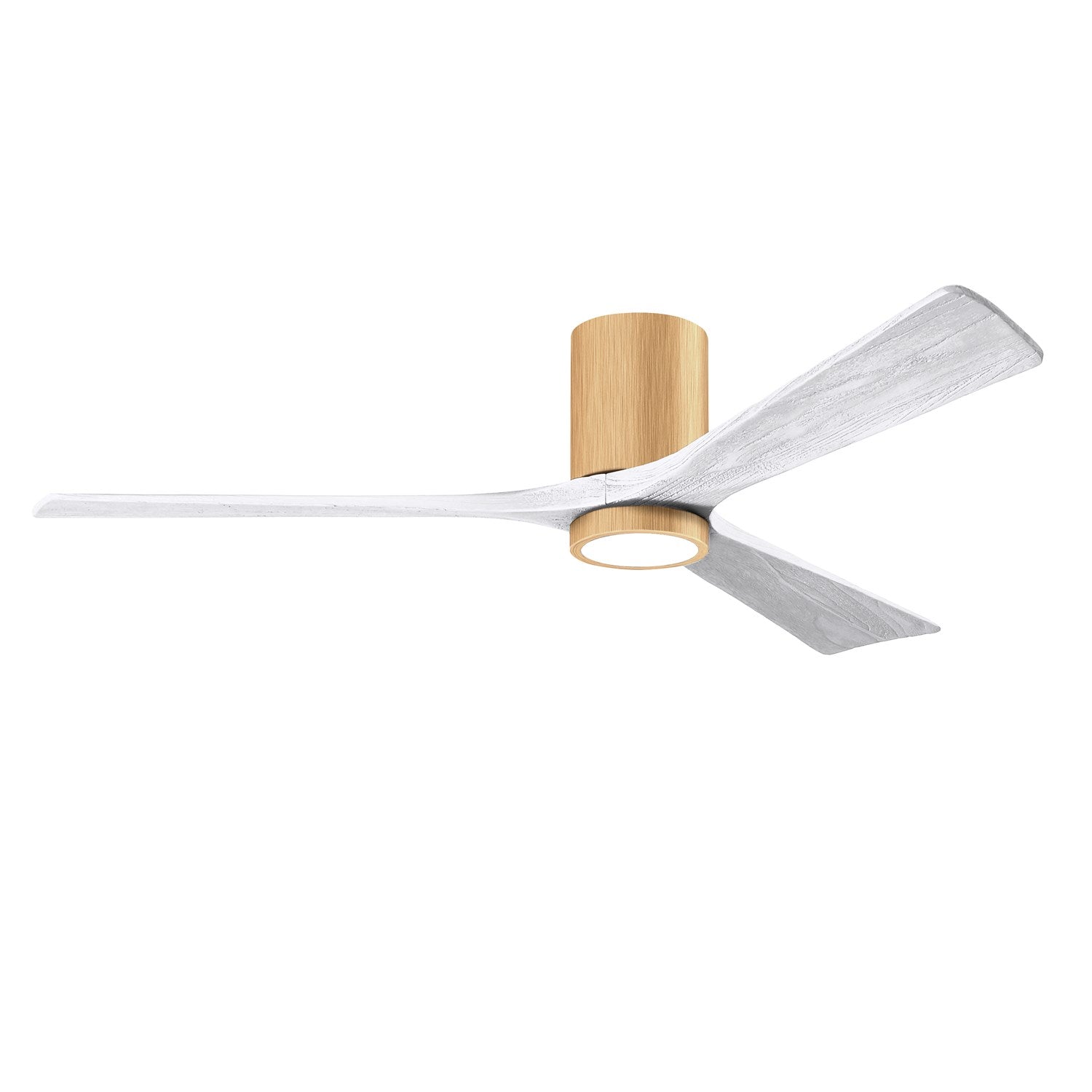 Hlk Three-Blade Flush Mount Paddle Fan In Brushed Pewter Finish by Matthews Fan Company