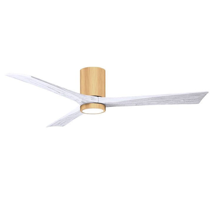 Hlk Three-Blade Flush Mount Paddle Fan In Brushed Pewter Finish