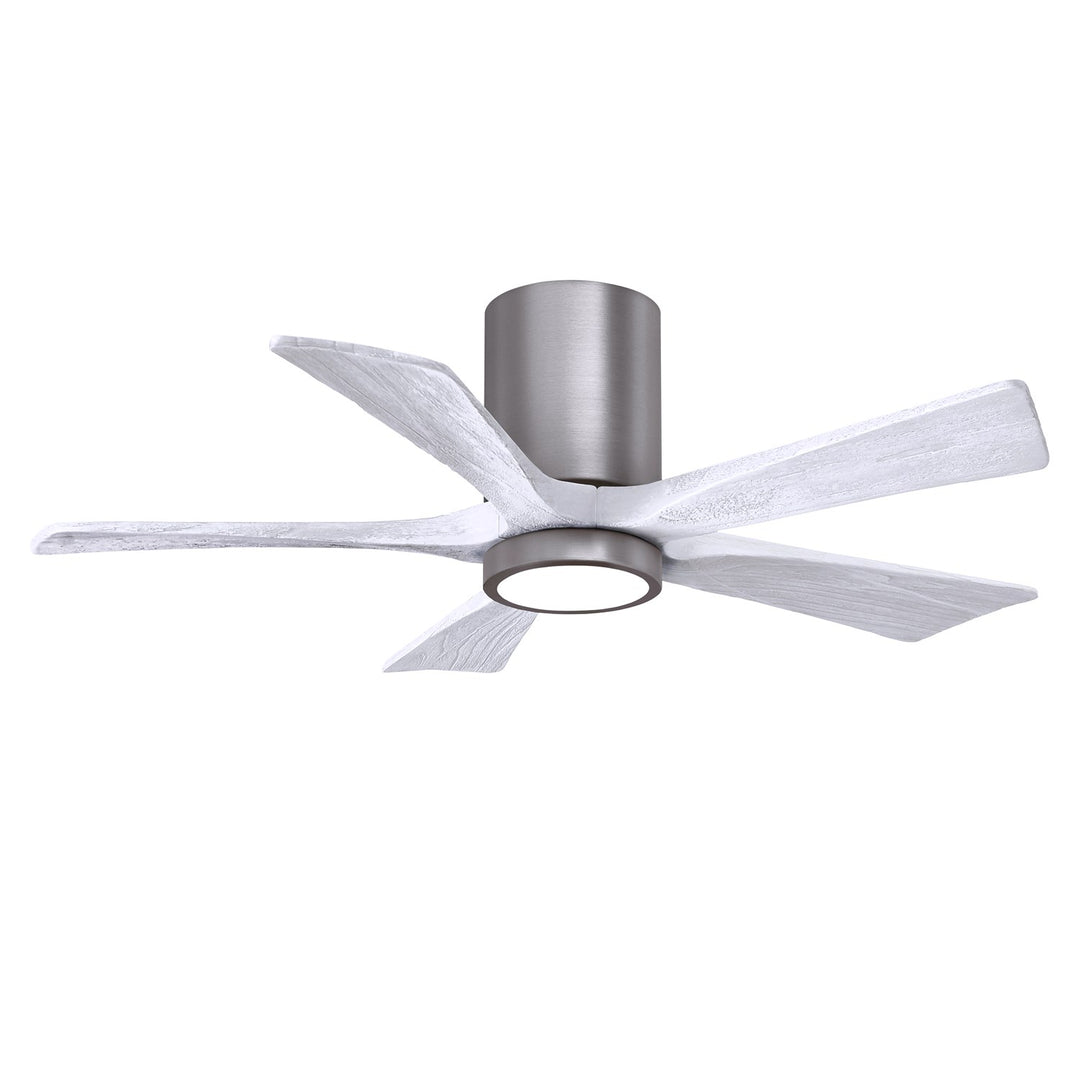 Ir5Hlk Five-Blade Flush Mount Paddle Fan In Brushed Pewter Finish by Matthews Fan Company