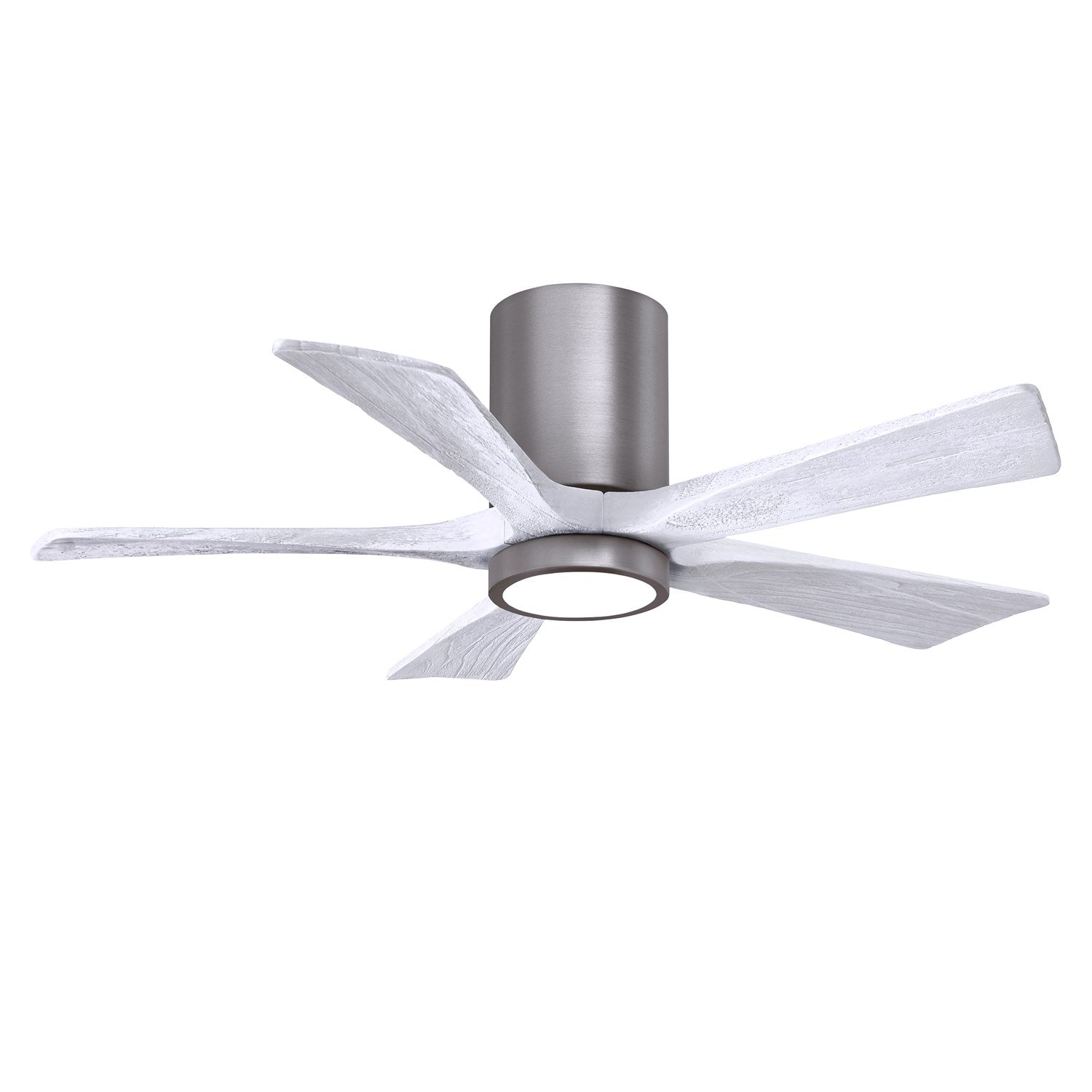 Ir5Hlk Five-Blade Flush Mount Paddle Fan In Brushed Pewter Finish by Matthews Fan Company