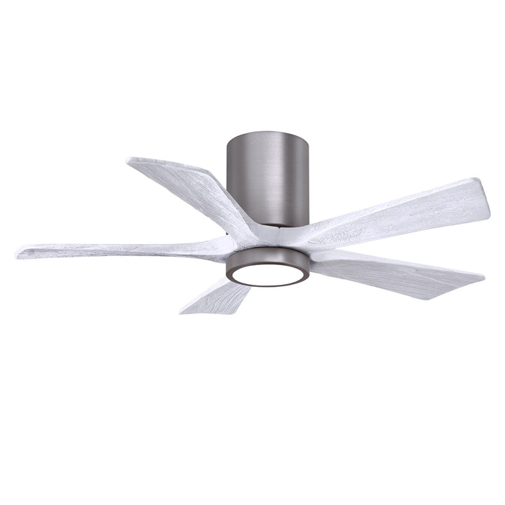 Ir5Hlk Five-Blade Flush Mount Paddle Fan In Brushed Pewter Finish by Matthews Fan Company