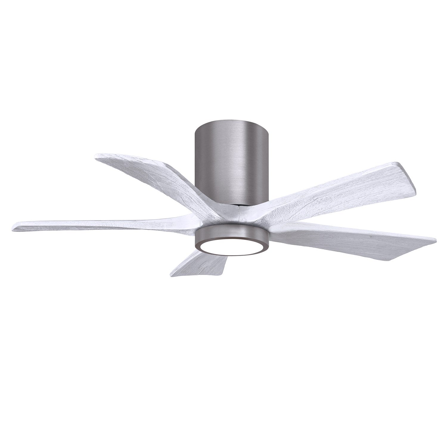 Ir5Hlk Five-Blade Flush Mount Paddle Fan In Brushed Pewter Finish