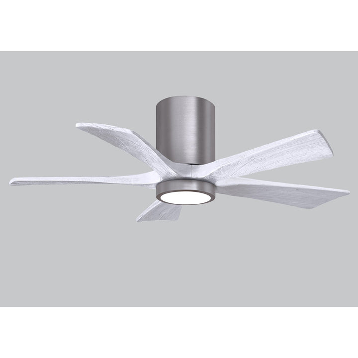 Ir5Hlk Five-Blade Flush Mount Paddle Fan In Brushed Pewter Finish