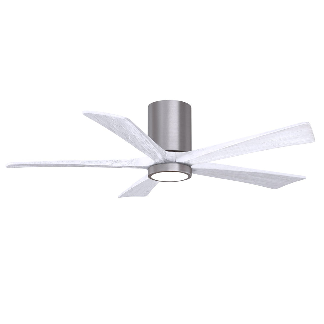 Ir5Hlk Five-Blade Flush Mount Paddle Fan In Brushed Pewter Finish