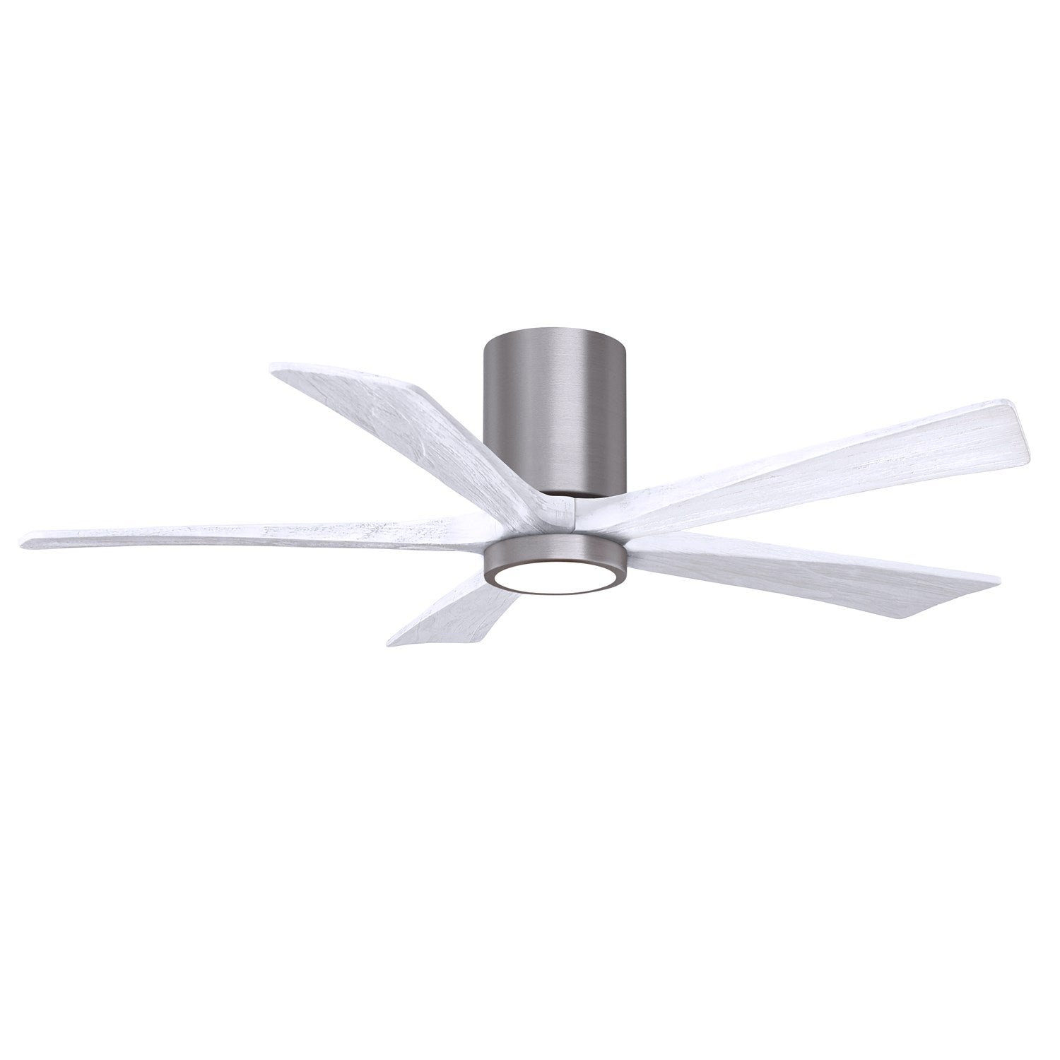 Ir5Hlk Five-Blade Flush Mount Paddle Fan In Brushed Pewter Finish